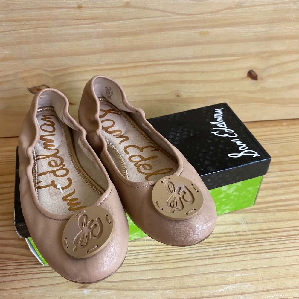 SAM EDELMAN Light Pink Logo Flats